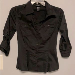 H&M black button down 4